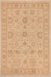 handmade Traditional Kafkaz Beige Rust Hand Knotted RECTANGLE 100% WOOL area rug 9 x 12